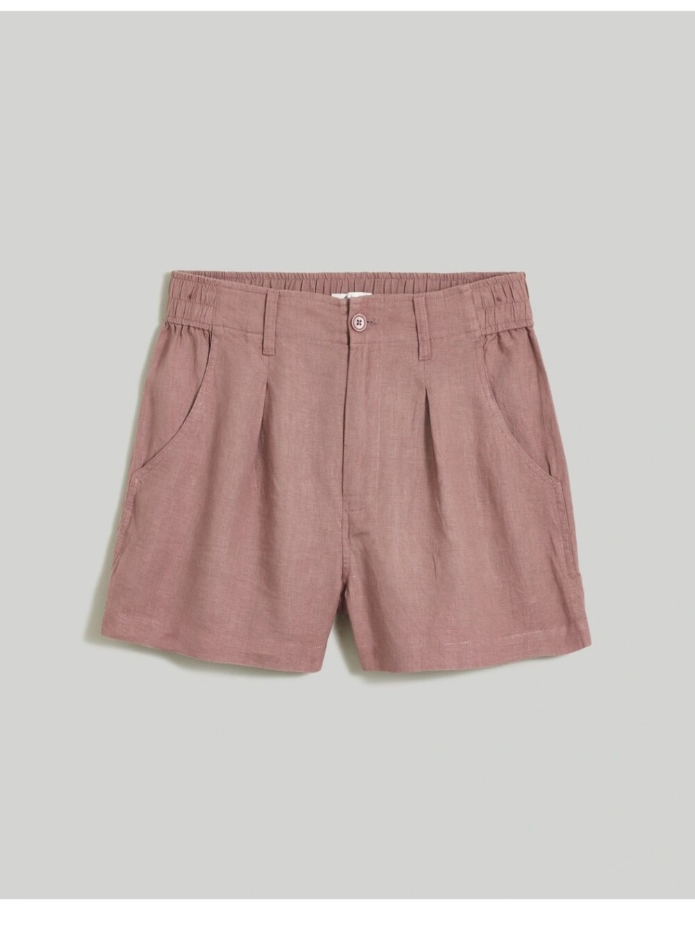 Madewell Neale Short 100% Linen Evening Mauve Size 6 - Picture 5 of 10